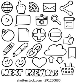vector set of internet icon