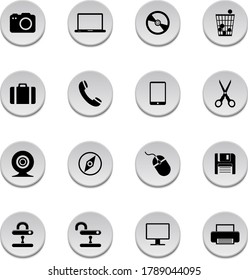 Vector set of internet icons.