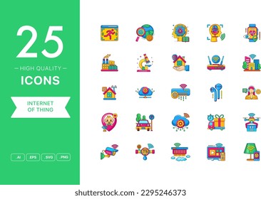 Vektorset Internet of Thing Icons