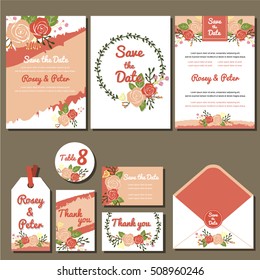 Vector set of invitation cards