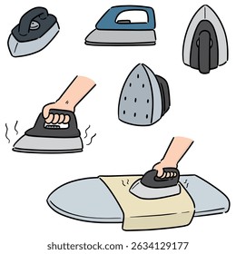 vector set of iron cartoon