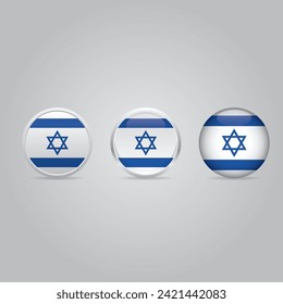 Vector Set of Israel Round Icons