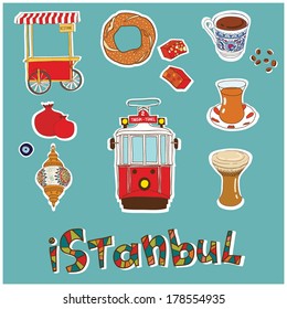 Vector set of Istanbul. 