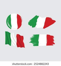 Conjunto de Vector Bandera nacional de Italia