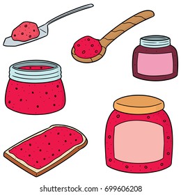 vector set of jam