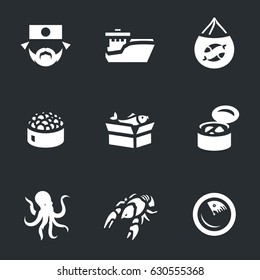 Vector Set of Japan Fishing Icons.