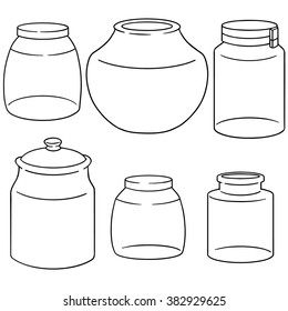 vector set of jar