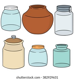 vector set of jar