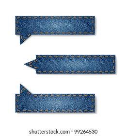 Vector set of jeans tags for your website