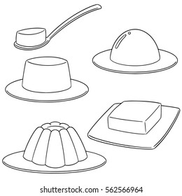 vector set of jelly