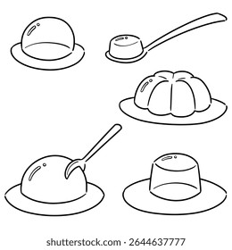 conjunto vetorial de desenho animado em geleia