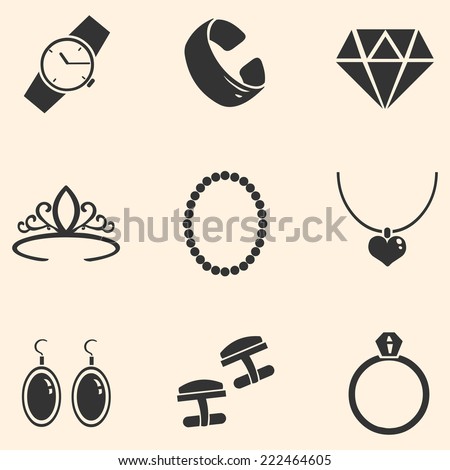 Vector Set of Jewelry Icons 商業照片 © 