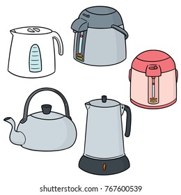 vector set of kettle