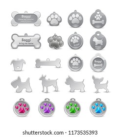 vector set key chain for pet dog 