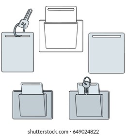 vector set of keycard