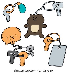 vector set of keychain