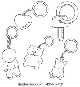 vector set of keychain