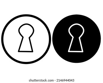 vector set of keyhole icons with simple designs