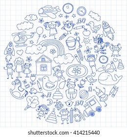 Vector set kindergarten images