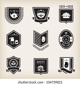 Vector set of kitchen badges