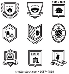 Vector set of kitchen badges