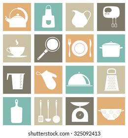 vector set with kitchen icons