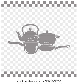 Vector set of kitchen stuff isolated . 