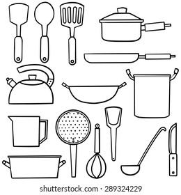 vector set of kitchen tool