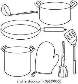 vector set of kitchen tool