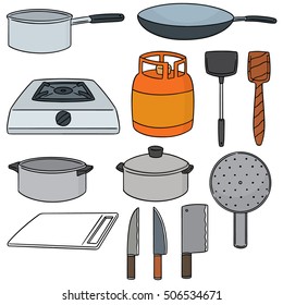 vector set of kitchen tool