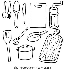 vector set of Kitchen tool collection