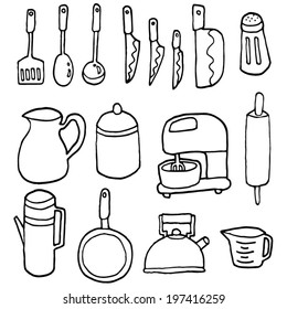 vector set of Kitchen tool collection