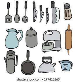 vector set of Kitchen tool collection