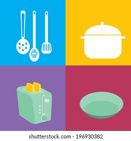Vector Set Kitchen Utensils Set