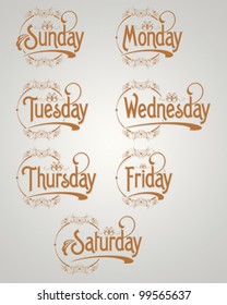 Vector set : label design element