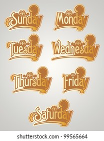 Vector set : label design element