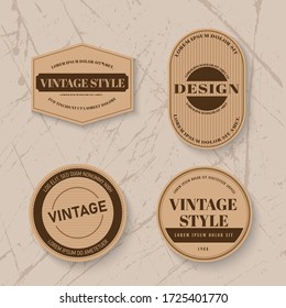 Vector Set Label Jahrgang und Rahmen.
