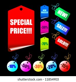 Vector set of labels