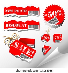 Vector set of labels