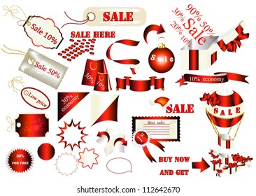 vector set of vector labels for sale design