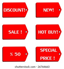 Vector set of labels ,tags