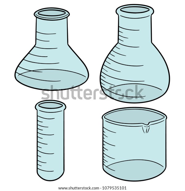 Vector Set Laboratory Glassware Stock Vector (Royalty Free) 1079535101