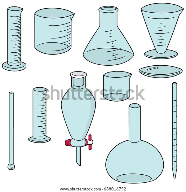 Vector Set Laboratory Glassware Stock Vector (Royalty Free) 688016752