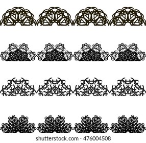 vector Set of lace borders