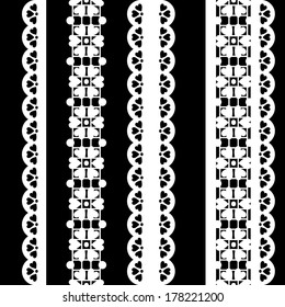 vector set of lace trims