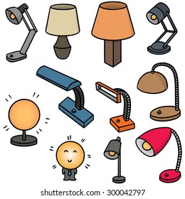 vector set of lamp