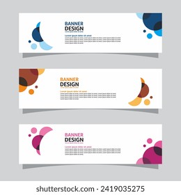 Conjunto vectorial de diseño de fondo de banner paisajístico. plantilla de diseño de negocio de fondo web