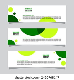 Vector set of landscape banner background design concept. Web background business layout template