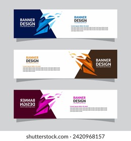 Vector set of landscape banner background design concept. Web background business layout template