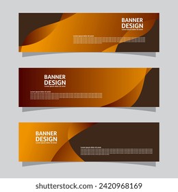 Vector set of landscape banner background design concept. Web background business layout template